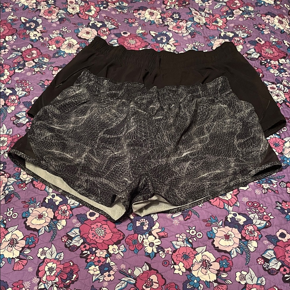 Black and Gray Women's Athletic Shorts